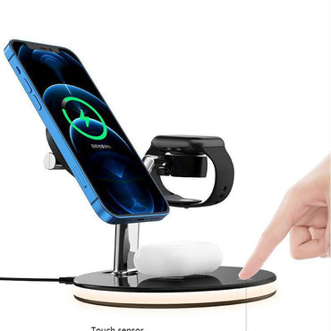 Compatible with Apple, 3 In 1 Magnetic Wireless Charger 15W Fast Charging Station For Magsafe Chargers