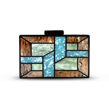 Geometric Stitching Acrylic Dinner Bag All-match