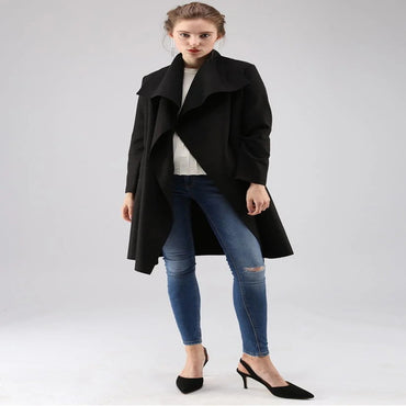 Coat Women's Long Sleeve Stitched Cardigan Maoni Coat