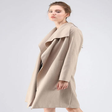 Coat Women's Long Sleeve Stitched Cardigan Maoni Coat