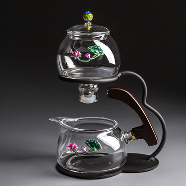 Heat-resistant glass tea set