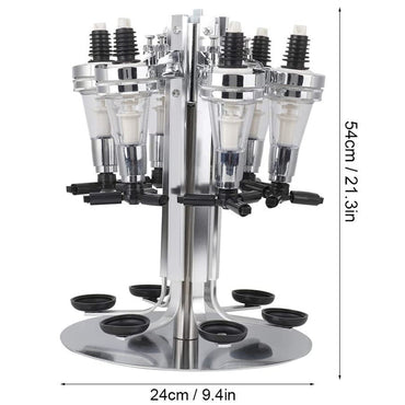 6 Bottle Rotating Liquor Dispenser