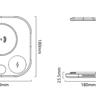 New Three-in-one Wireless Magnetic Charger 15W Fast Charging Desk Lamp Suitable