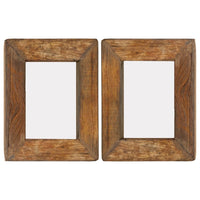 Photo Frames 2 pcs 23x28 cm Solid Reclaimed Wood and Glass