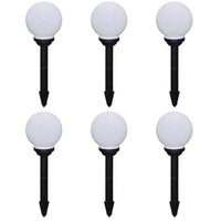 Outdoor Pathway Lamps 6 pcs LED 20 cm with Ground Spike