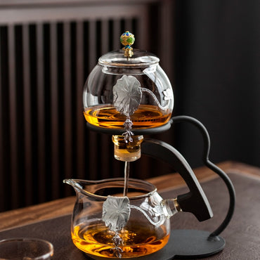 Heat-resistant glass tea set