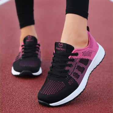 Sneakers Women Shoes Flats Casual Ladies Shoe Woman Lace-Up Mesh Light Breathable Female zapatillas de deporte para mujer - east2cart.uk