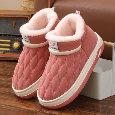 Winter Leather Waterproof Cotton Shoes Women
