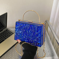 Single-shoulder Diagonal Acrylic Dinner Bag