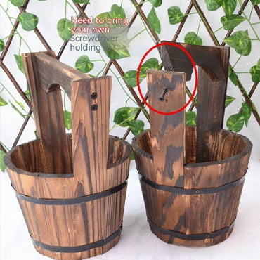 Horticultural Carbonization Anti-corrosion Wooden Succulent Flower Pots