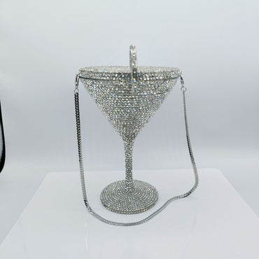Cocktail Goblet Diamond Dinner Hand Bag