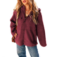 Women's Autumn And Winter Sweater Hooded Jacket