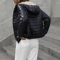 Hooded Long Sleeve Warm Women's Cotton-padded Clothing Cotton Jacket