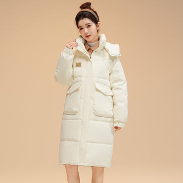 Mid-length Hooded Korean Style Fashion Cotton-padded Jacket