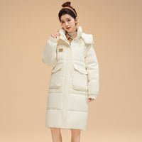 Mid-length Hooded Korean Style Fashion Cotton-padded Jacket
