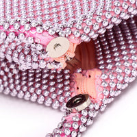 Diamond Triangle Rhinestone Round Dinner Bag