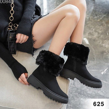 Two Cotton-Padded Shoes And Winter Plush Boots