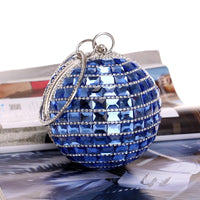 New Style Diamond Handbag Ladies Spherical Dinner Bag