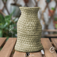 Woven pocket pottery flower pot