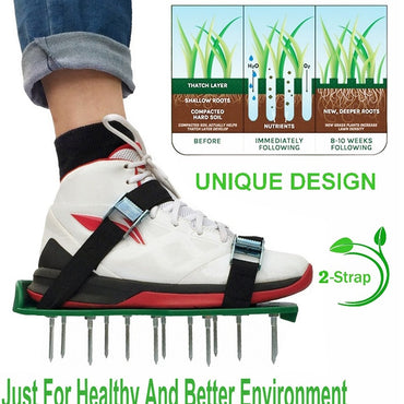 set Epoxy Floor Paint Spikes Shoes Garden Lawn Shoe Aerating Garden Lawn Care Tool Sandals With   Adjustable Straps