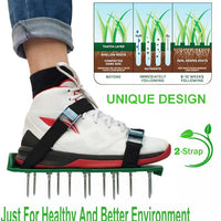 set Epoxy Floor Paint Spikes Shoes Garden Lawn Shoe Aerating Garden Lawn Care Tool Sandals With   Adjustable Straps