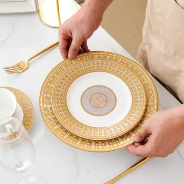Bone China Western Steak Plate Decoration Decoration Ceramic Dinner Plate