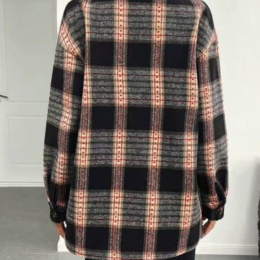 Women's Casual Plaid Composite Plush Warm Jacket