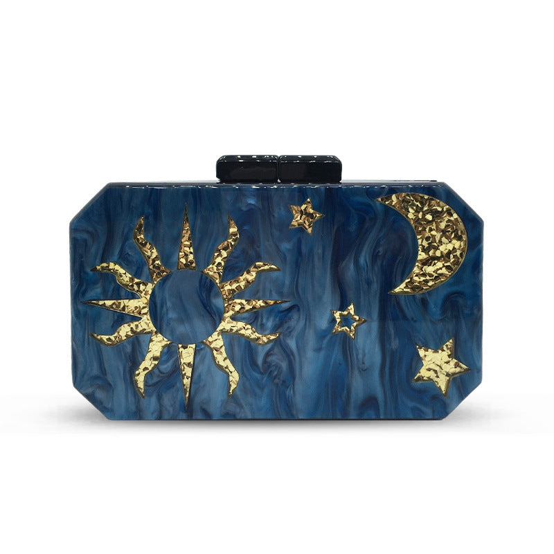 Fashion Star And Moon Octagonal Dinner Party Dress Bag