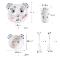 Children's Dinner Plate Bamboo Fiber Tableware Set