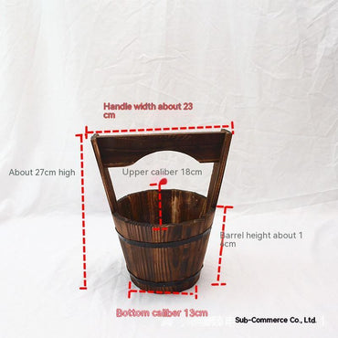 Horticultural Carbonization Anti-corrosion Wooden Succulent Flower Pots