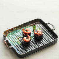 Household Baking Tray Binaural Porcelain Dinner Plate