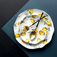 Ins Irregular Lemon Plate Ceramic Dinner