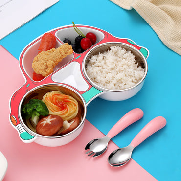 Car Cartoon Children's Dinner Plate Compartment