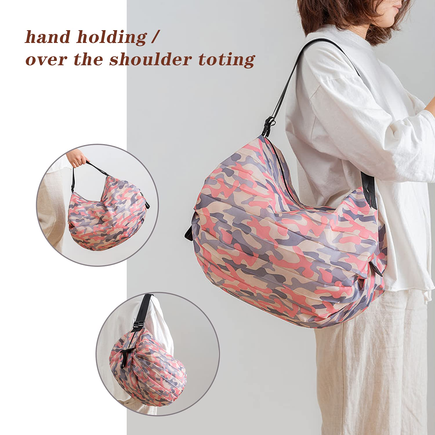 Pink Waterproof Foldable Storage Bag