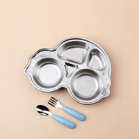 Stainless steel cartoon dinner plate