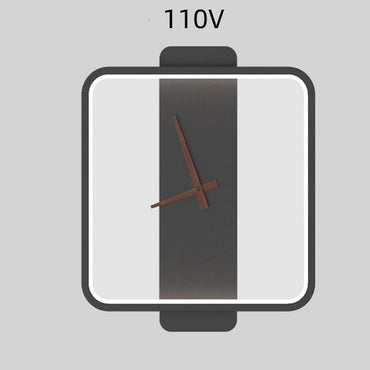 Nordic Wall Lamp Bedroom Bedside Lamp Clock Modeling Lamp