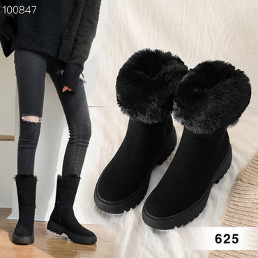 Two Cotton-Padded Shoes And Winter Plush Boots
