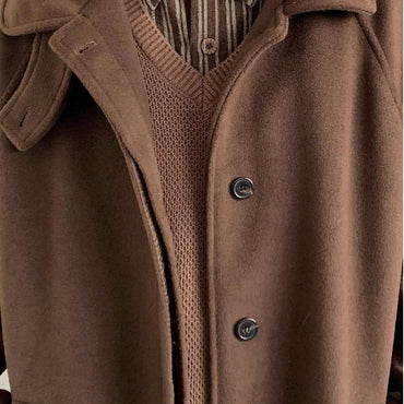 Mid-length Woolen Coat Men's Woolen Coat