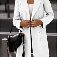 Explosive Double-Breasted Woolen Coat Fashion Coat