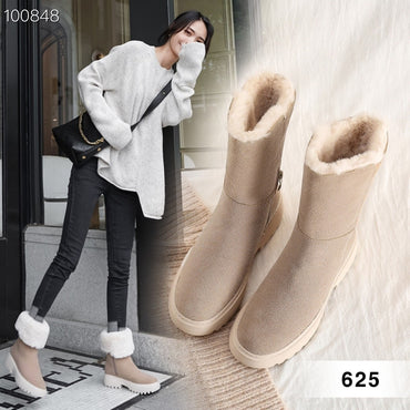 Two Cotton-Padded Shoes And Winter Plush Boots