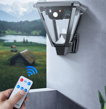 New Chinese Style Outdoor Solar Wall Lamp Courtyard Garden Decoration