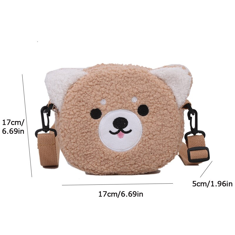 Cartoon Plush Crossbody Bag