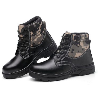 Winter camouflage high-top cotton shoes