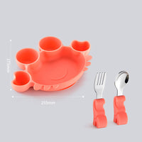 Children's Dinner Plate Baby Silicone Suction Cup Type Baby Bowl