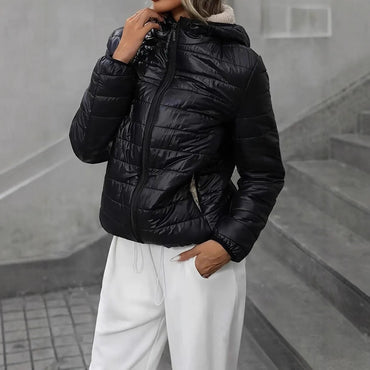 Hooded Long Sleeve Warm Women's Cotton-padded Clothing Cotton Jacket