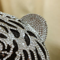 Metal Crystal Dinner Bag Hand-set With Diamonds