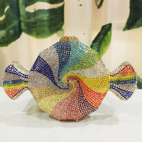 Diamond-studded Candy Design Rhinestone Chain Female Bag