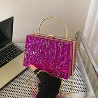 Single-shoulder Diagonal Acrylic Dinner Bag