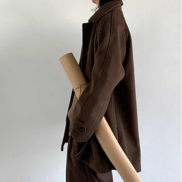 Mid-length Woolen Coat Men's Woolen Coat