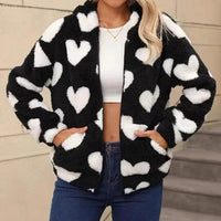 Women's Casual Double-sided Plush Hooded Jacket